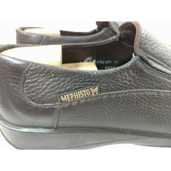Mephisto Mens Air Jet Brown Pebble Loafers 10